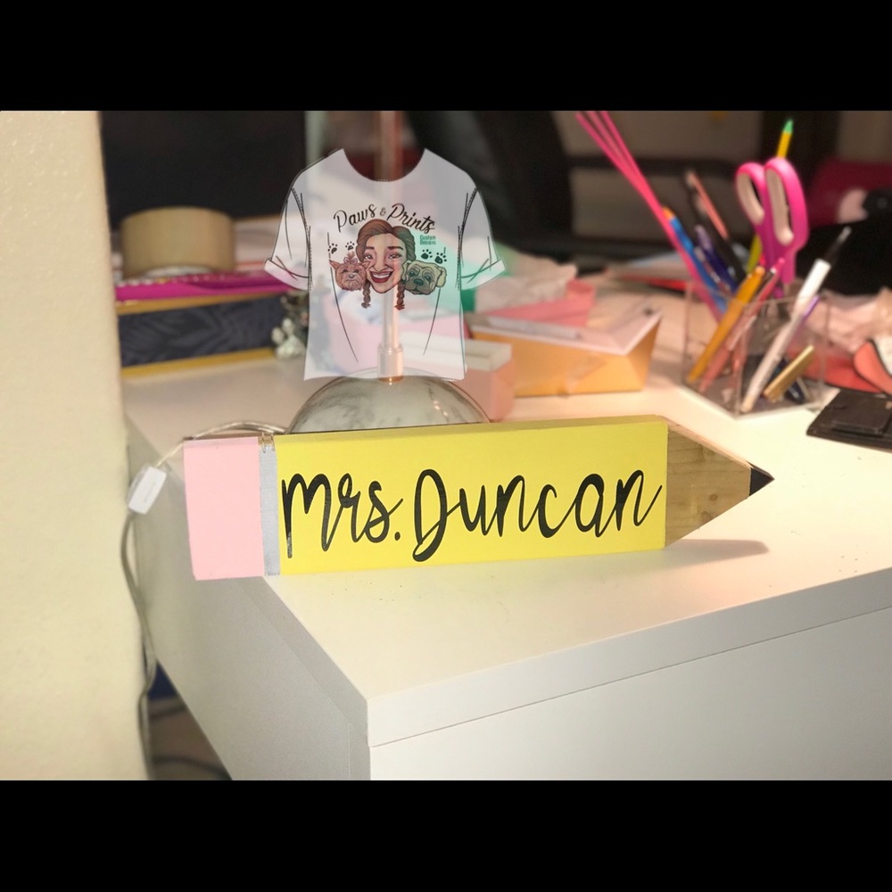 Wood Pencil Name Display